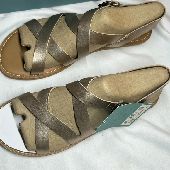 Toms Women's Sicily Strappy Rose Gold Metallic Sandals. Size 9. New in the box. - Picture 6 of 9